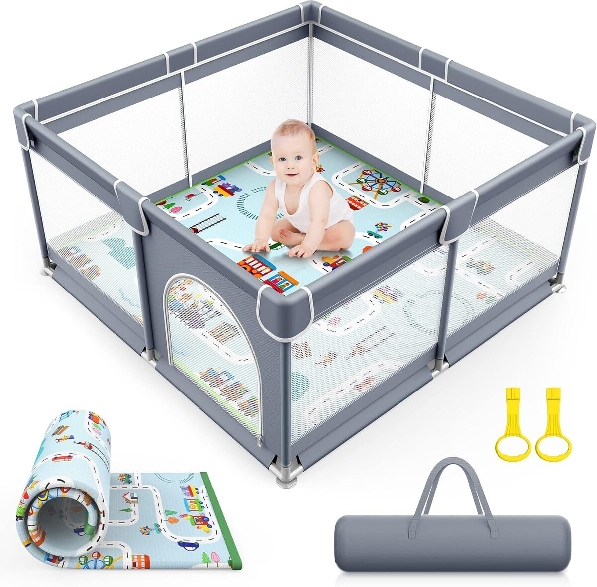 Avis : vANCLE Parc de Jeux 127 cm, confort et Sécurité pour Bébé