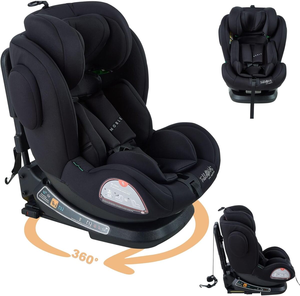 Siège auto FableKids pivotant 360° : sécurité et confort i-Size