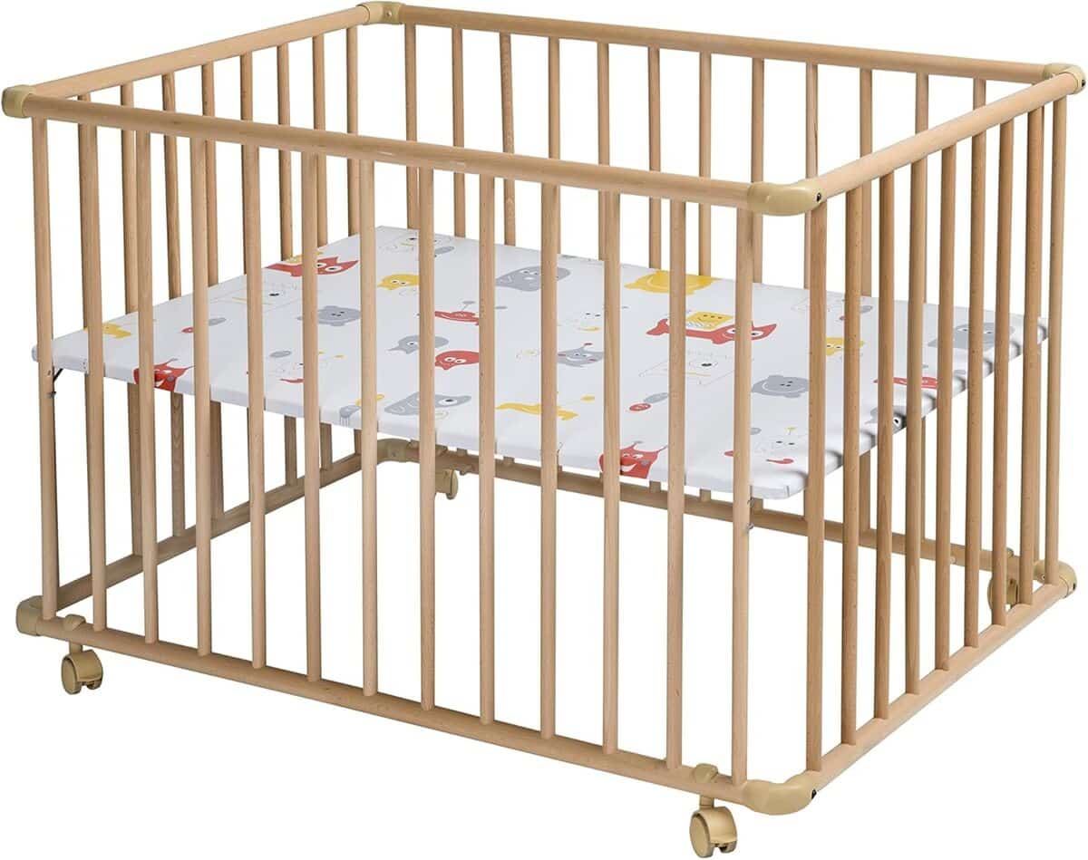 Test Parc Bébé Schardt Basic : confort et Sécurité en Hêtre Natur