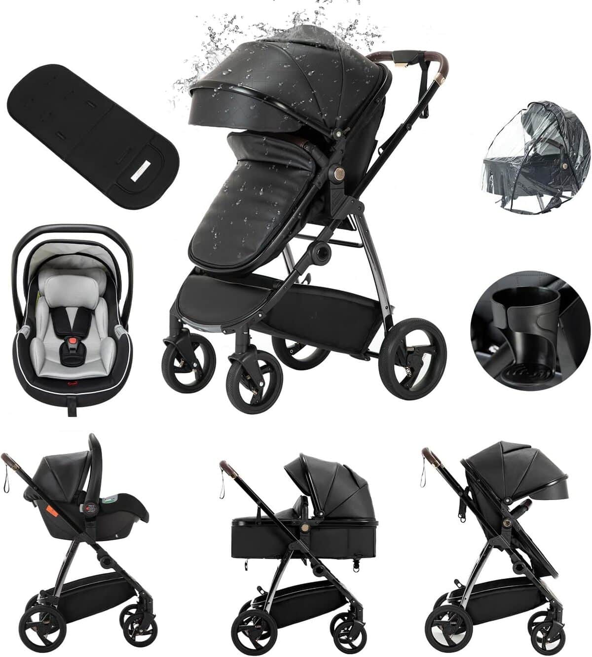 Test Kakbgee Cuirs : poussette 3 en 1 ultra pratique