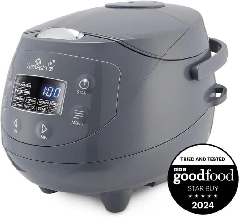Yum Asia Panda Mini Cuiseur à Riz Céramique Ninja 3,5 Tasses - Logique Floue 220-240V Arctic White