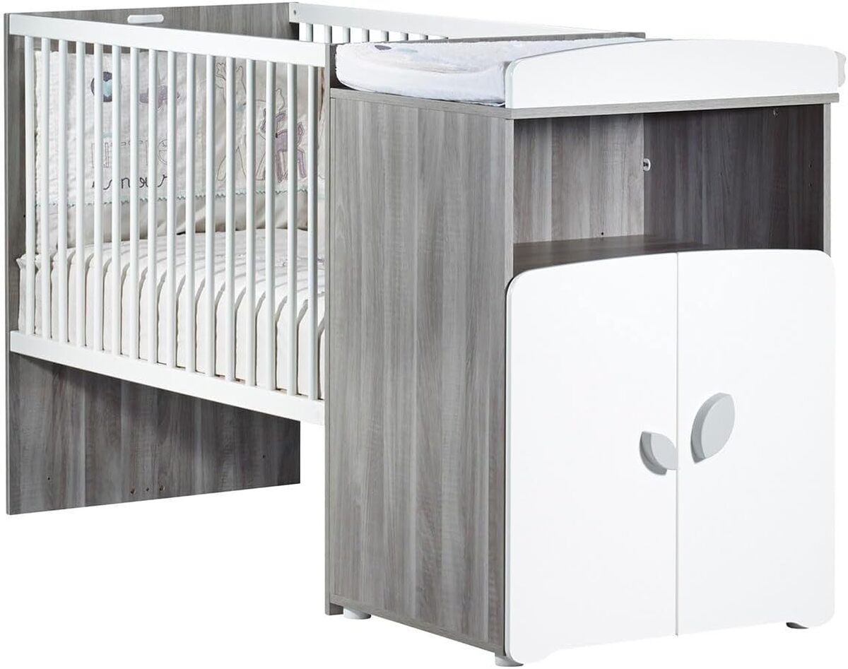 Test lit combiné évolutif bois gris