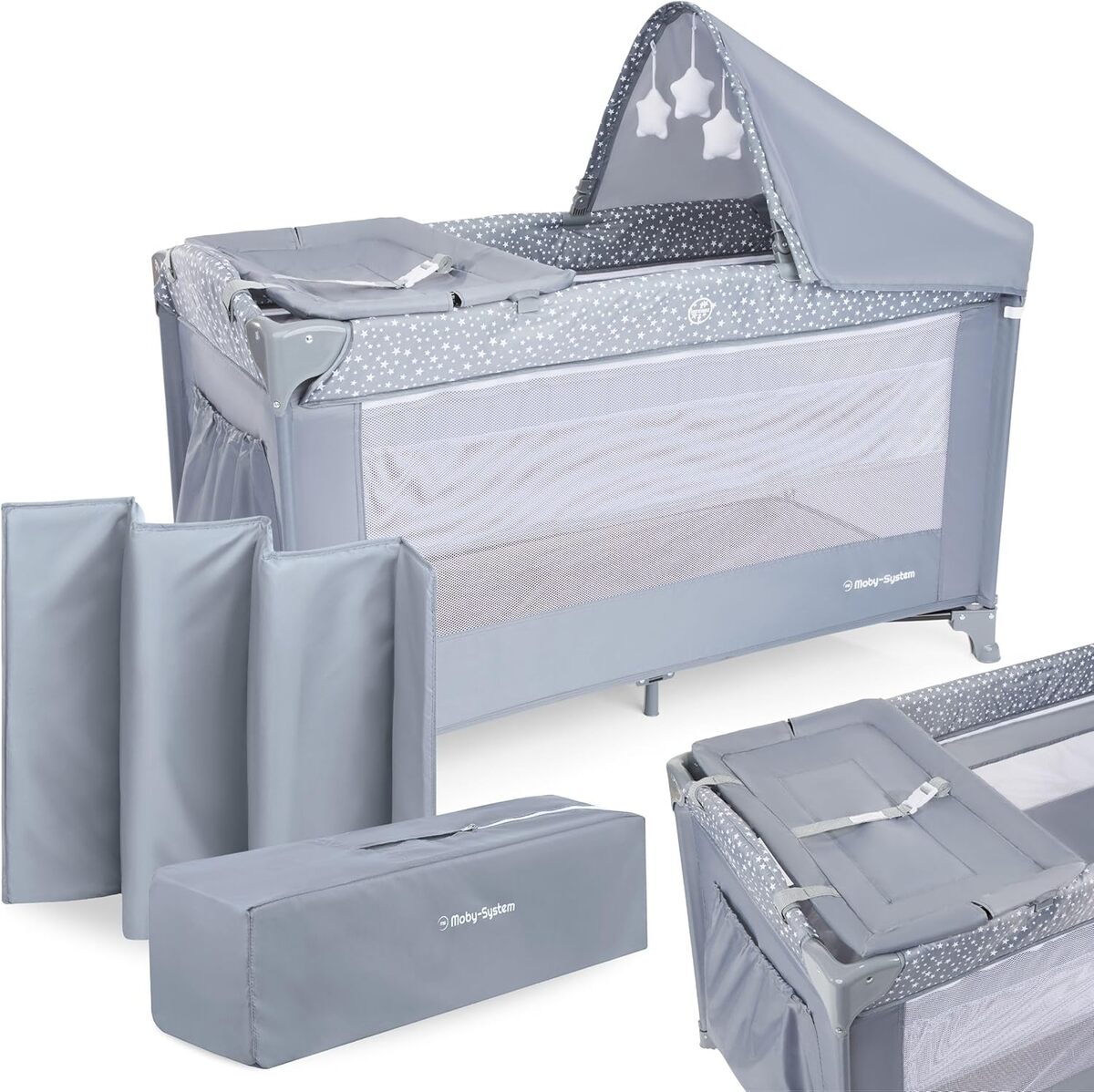 Test : parc bébé & lit parapluie Moby-System 2 en 1