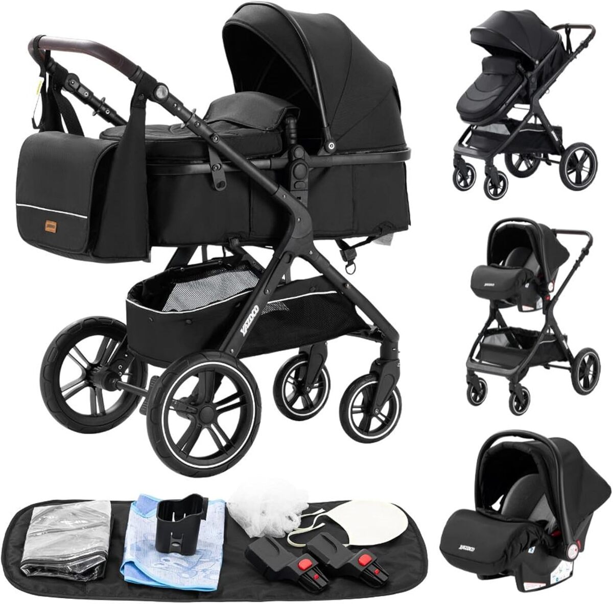 Test : poussette Glokid X1 noire, 3 en 1 innovante