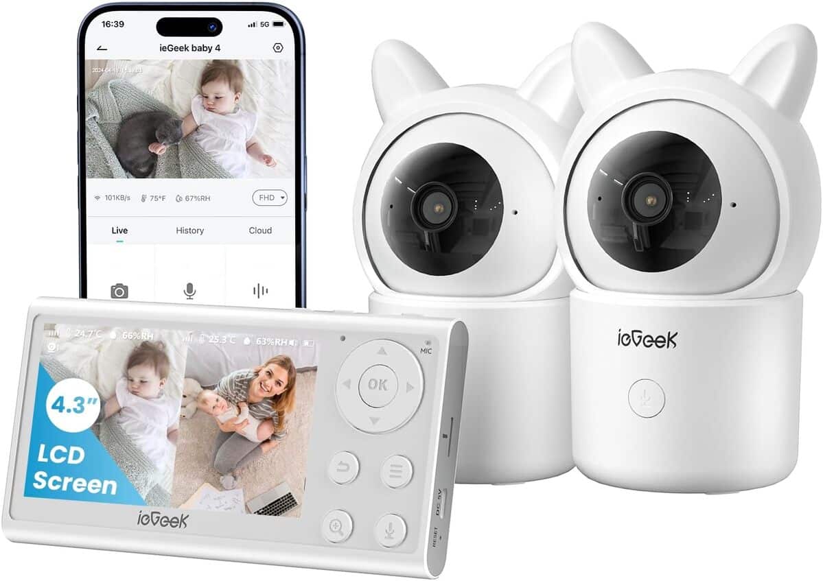 Test : babyphone ieGeek 1080P/4.3" avec caméras et fonctionnalités avancées