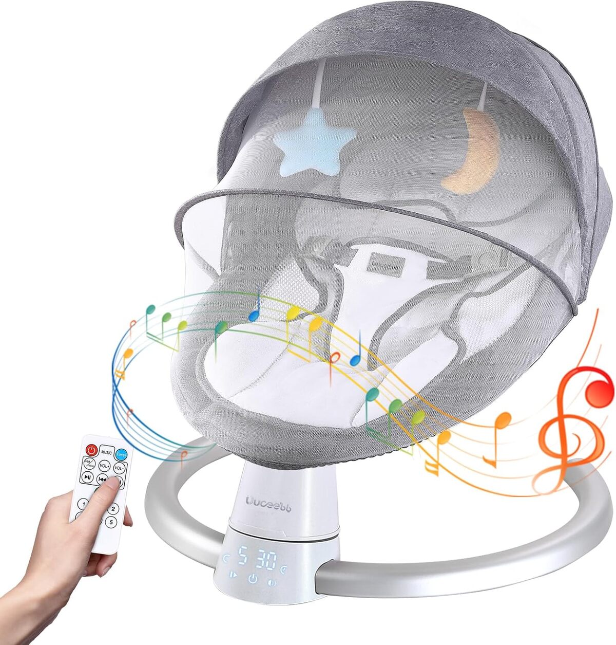 Test du transat bébé Uuoeebb : une balancelle électrisante