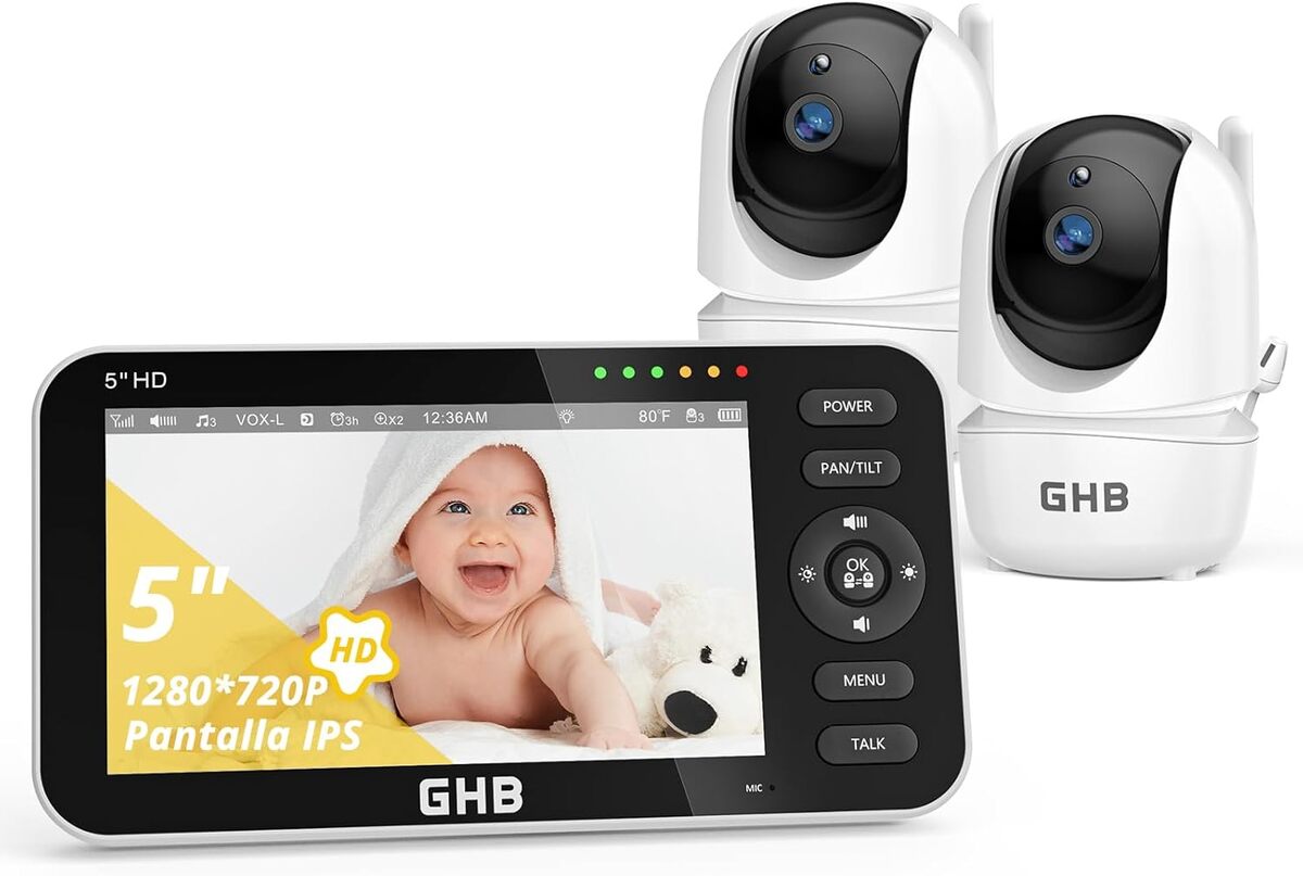 Test du babyphone GHB : caméra vidéo 5" avec double capteur et vision nocturne