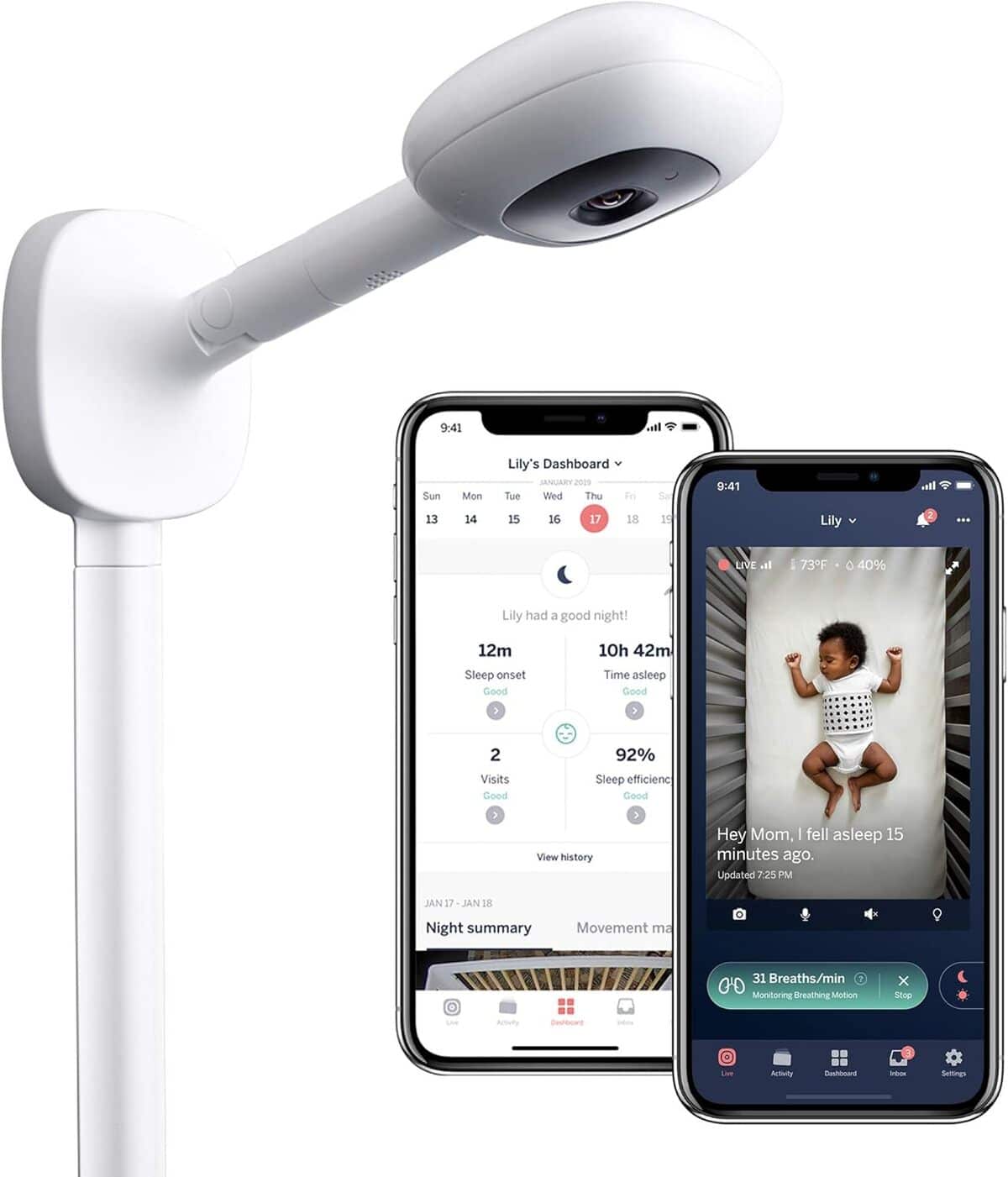 Test : caméra de surveillance pour bébé Nanit avec support mural