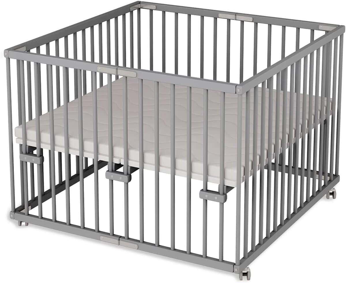 Test du parc pliable Sämann 100x100 cm (gris, avec matelas)