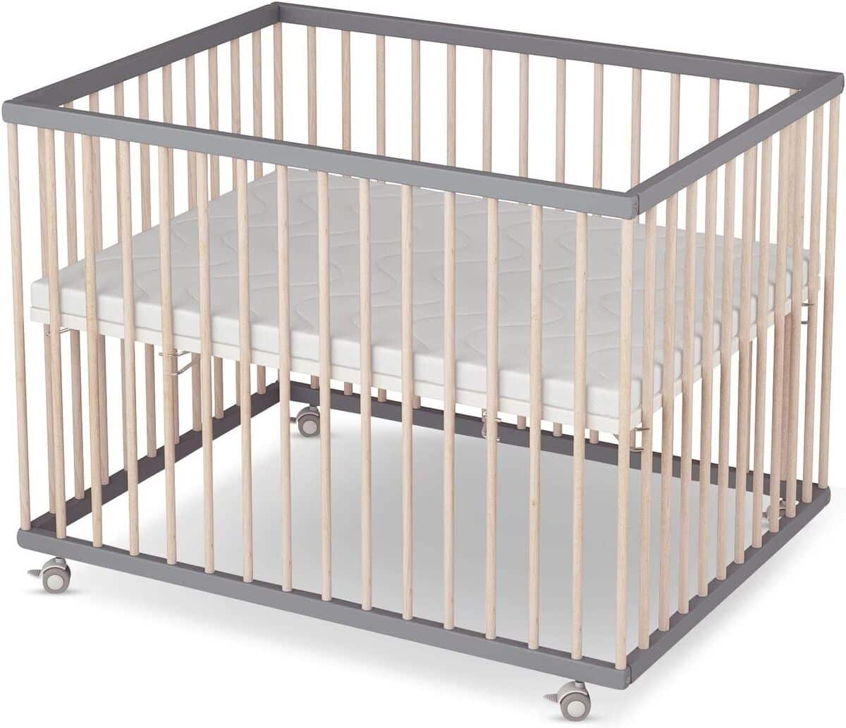 Test : parc bébé Sämann Basic en hêtre réglable 75 x 100 cm