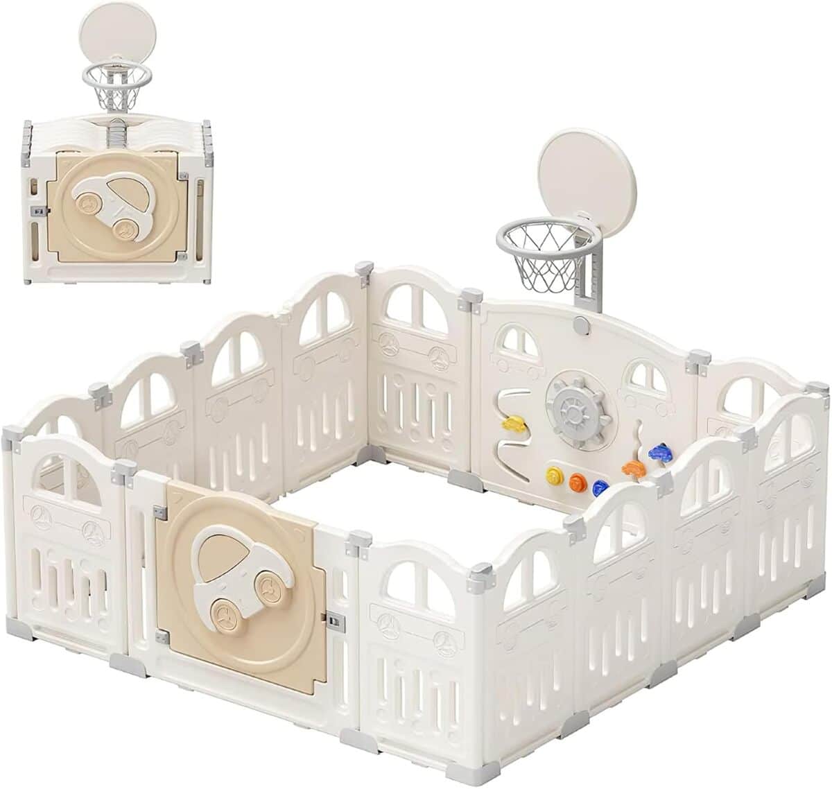 Test : parc pliable UBRAVOO avec mini-basket et 50 balles colorées