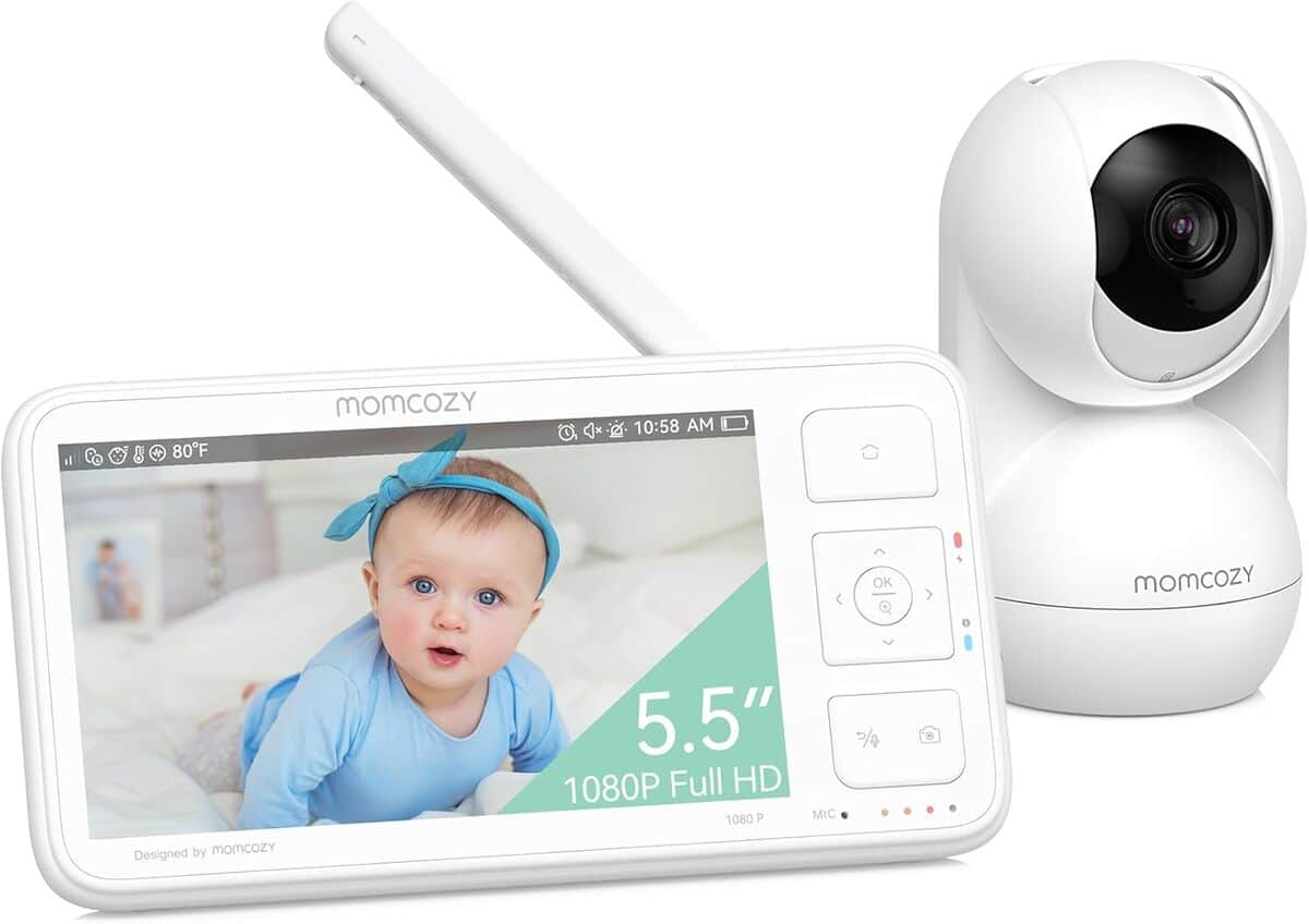 Test du babyphone Momcozy : écran 5.5 pouces Full HD, autonomie 5800 mAh