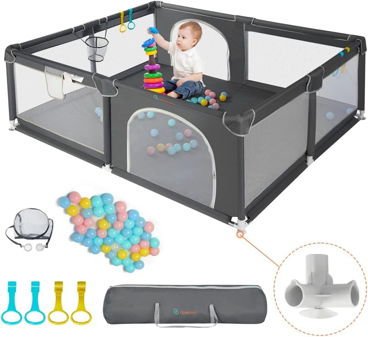 Test du parc pour bébés COMOMY extra large : espace sécurisé pour jouer