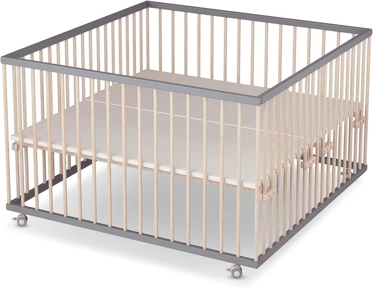 Test parc bébé Sämann® 120x120 cm réglable en hauteur