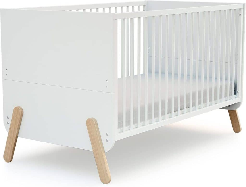 Test : lit bébé évolutif AT4 Pirate 70x140 blanc et hêtre verni