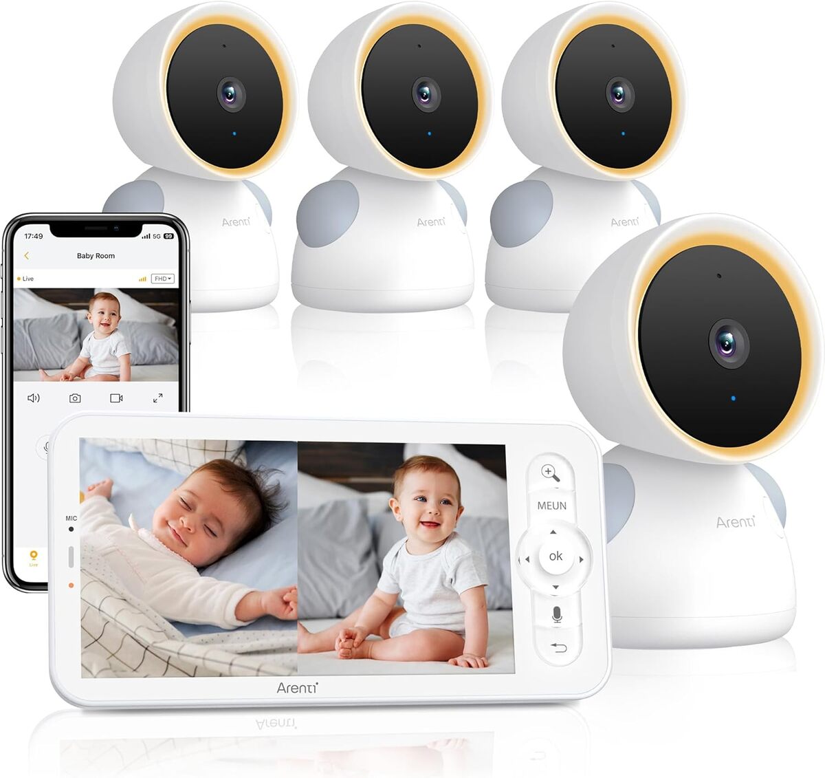 Test du babyphone Arenti 4PCS : caméra 2K et écran 5