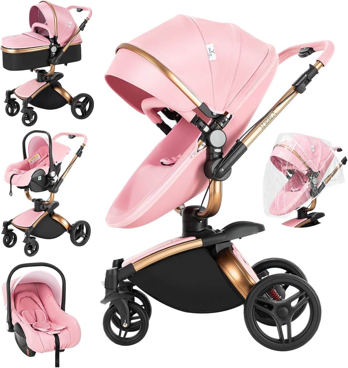 Test : poussette combinée 3 en 1 modèle 906 Pink
