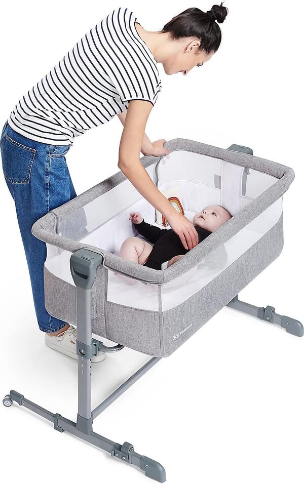 Kinderkraft Lit Cododo Neste AIR, 2 en 1, Lit d'Appoint, Lit Parapluie Bébé, Berceaux, Gris