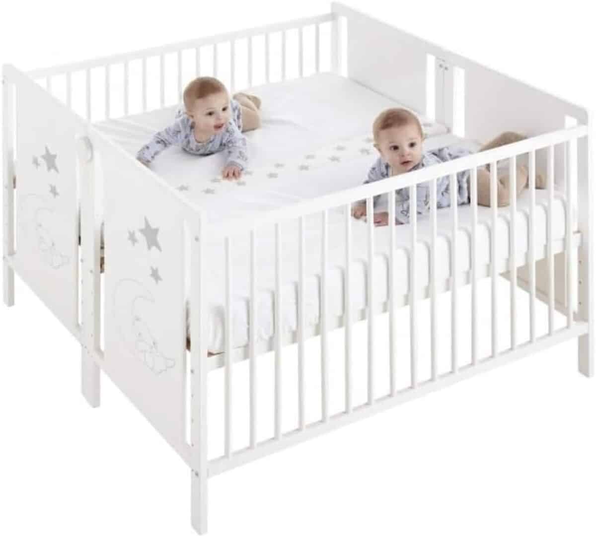 Test berceau jumeaux L@s Gemel@s et kit de jumelage blanc