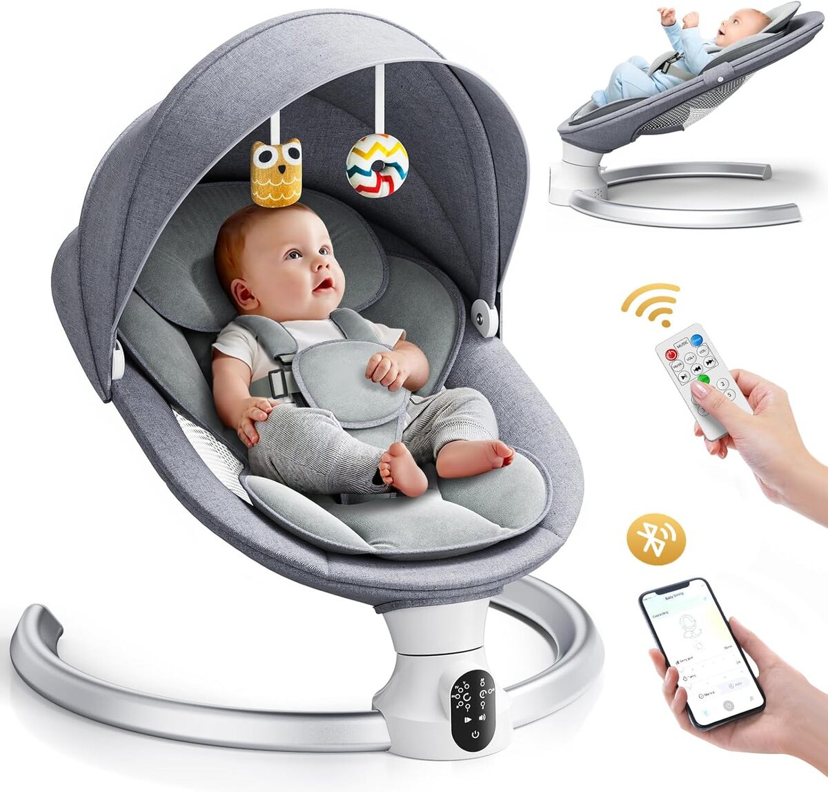 Test : ixdregan transat bébé électrique, modèle gris ultra-complet