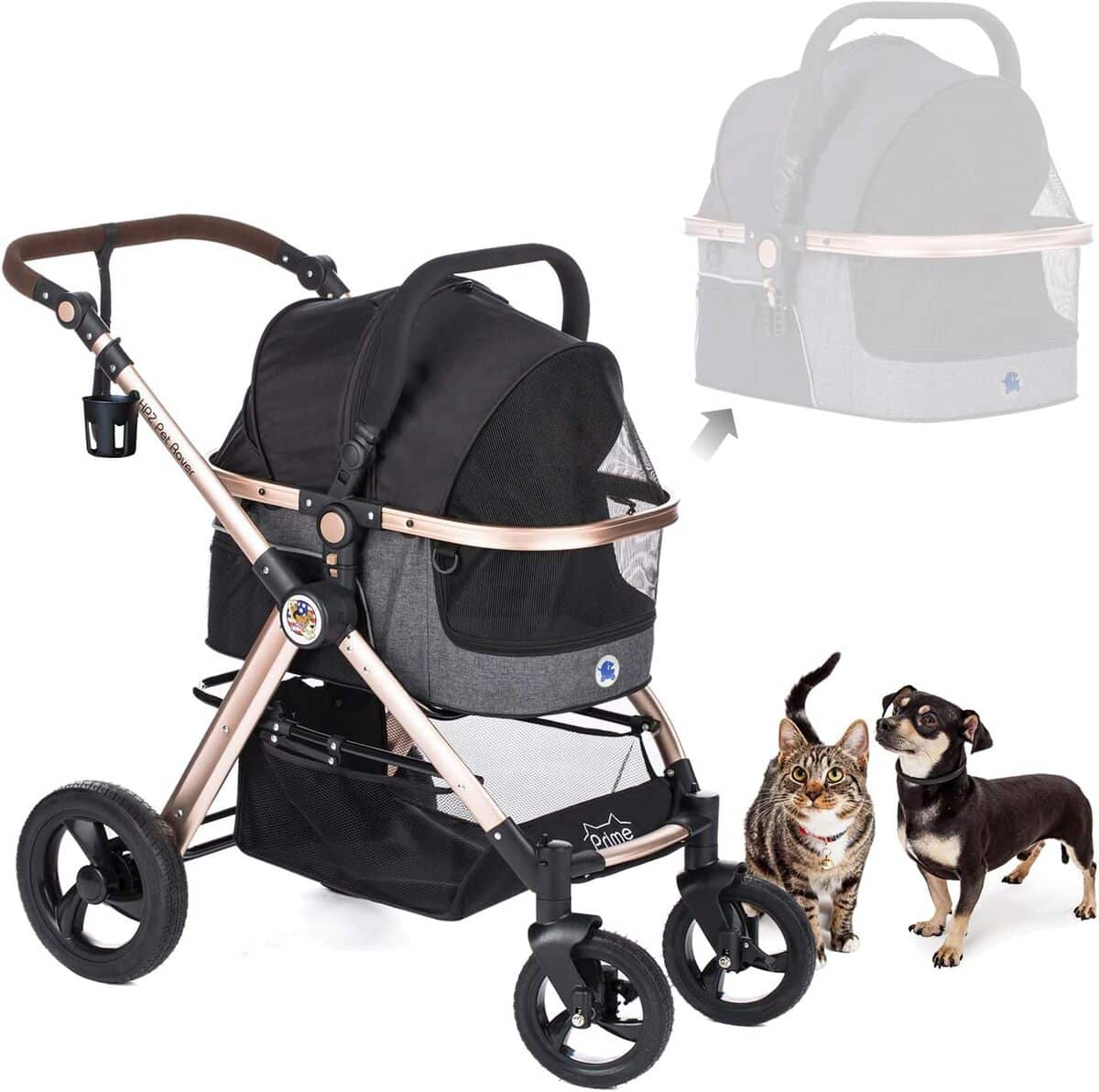 Test poussette 3 en 1 HPZ Pet Rover Prime : luxe pour votre animal