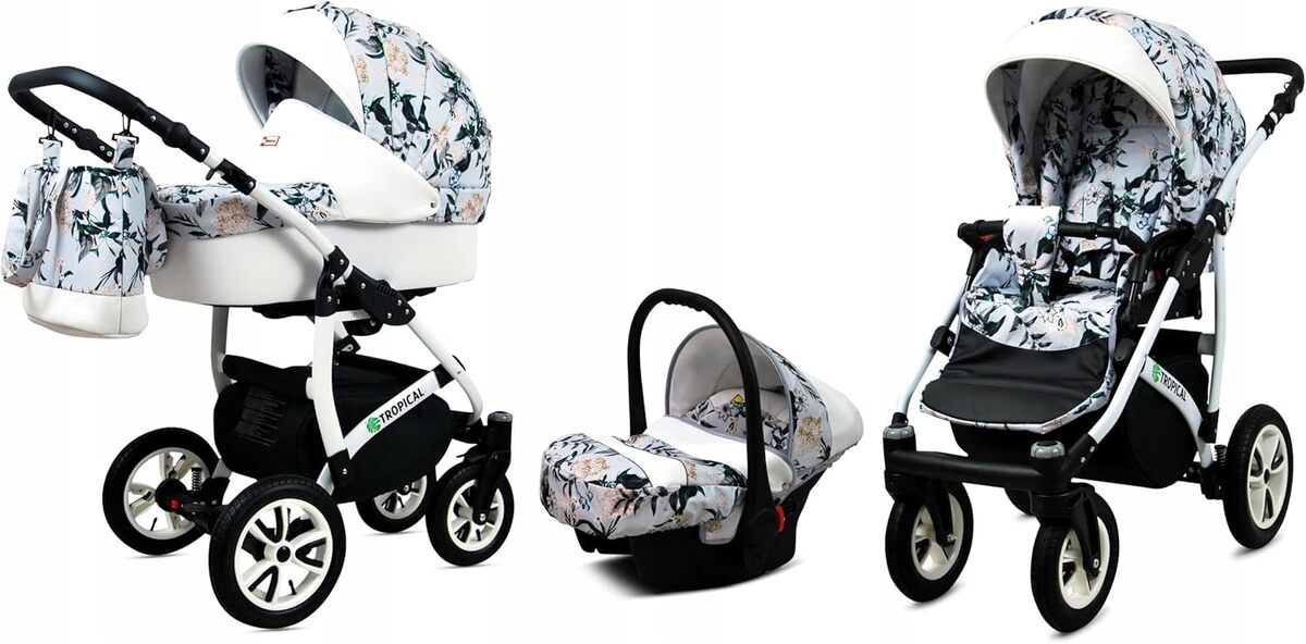 Test poussette combinée 3 en 1 BabyLux® Tropical