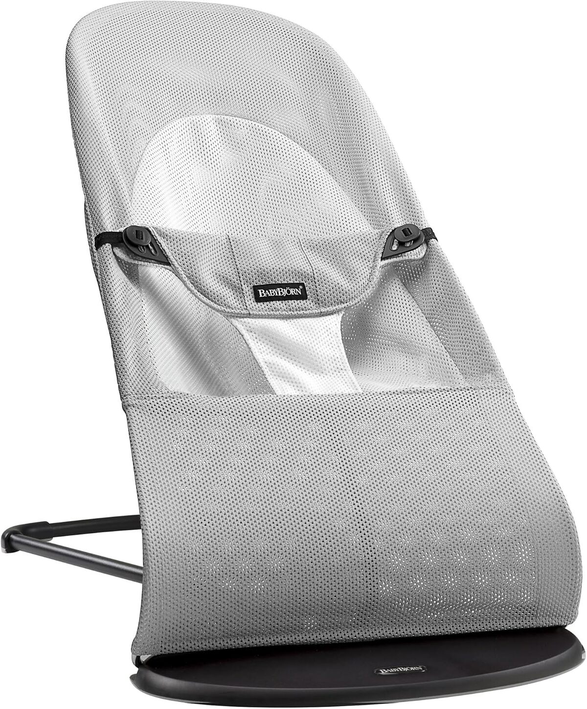 Test du transat Mesh argent-blanc de BabyBjörn