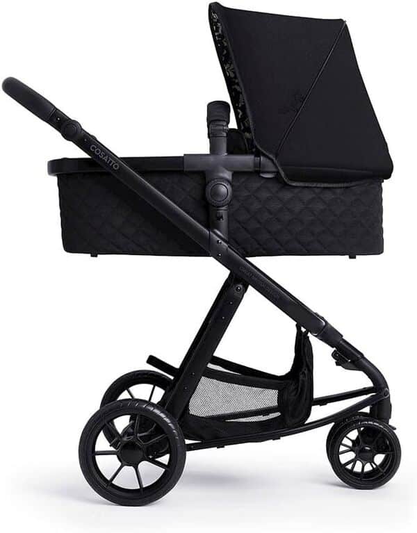 COSATTO GIGGLE 3 en 1 - Une Pousette 3 en 1 avec le trio - Pousette Canne, un Landau avec une nacelle et une Siège Auto bébé iSize inclus, Fonction Allongée et Accessoires