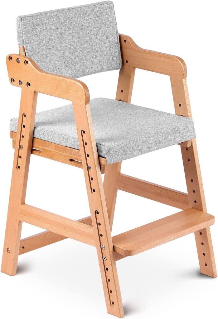 Test de la chaise haute Ezebaby en bois : stabilité et réglages innovants
