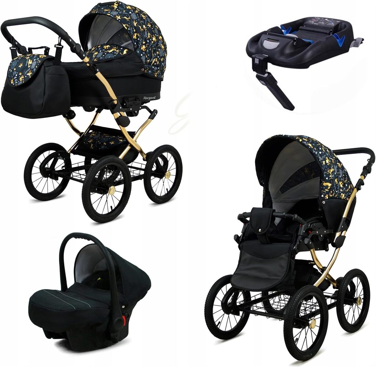 Test de la poussette combinée 4 en 1 BabyLux® Margaret Gold