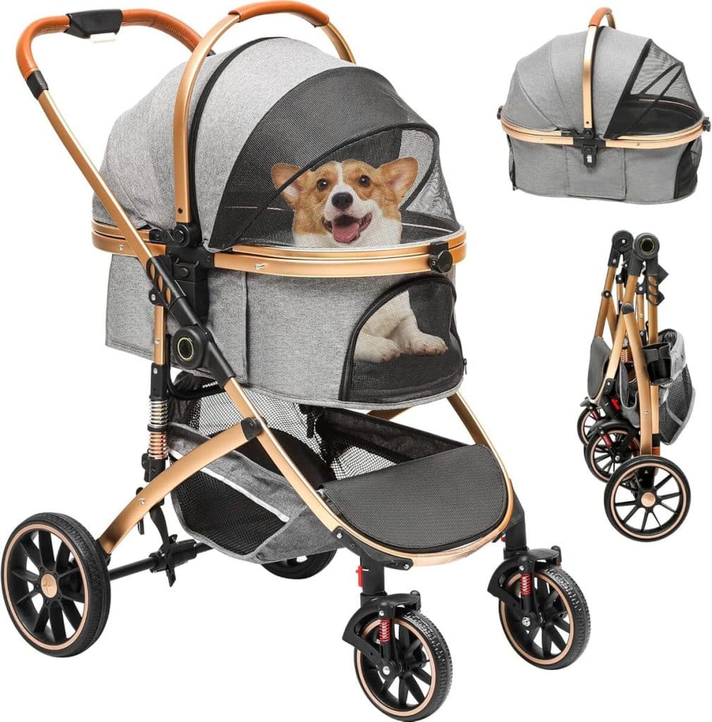 Test : poussette DWVO 3 en 1 pour animaux jusqu'à 22 kg