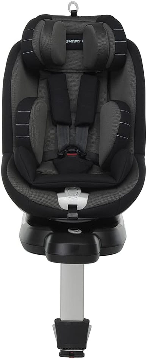 Foppapedretti Logik I-Size Isofix Siège d'Auto Pivotant à 360 ° pour Enfants de 40 à 105 cm (Jusqu'À 18 Kg), Black