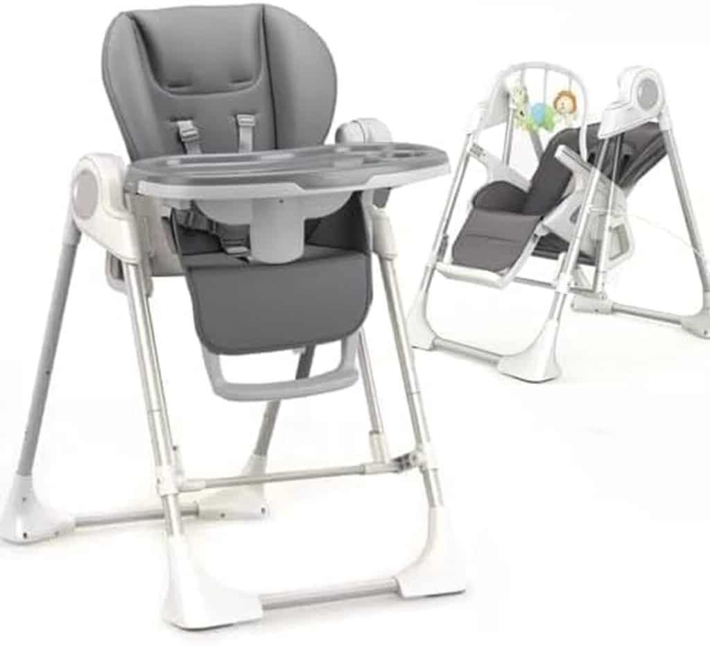 Test de la BEBE2LUXE Splity 3 en 1 : chaise haute évolutive et balancelle électrique 8 vitesses