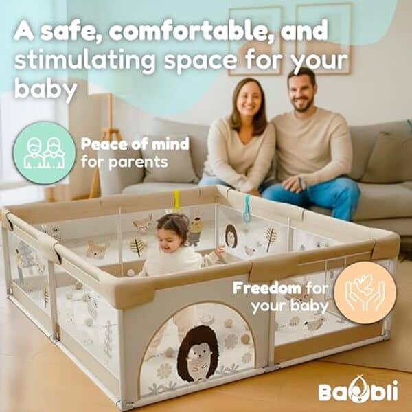 Découvrez notre avis sur le parc bébé 180x200 cm : sécurité, confort et accessoires inclus pour un espace de jeu idéal