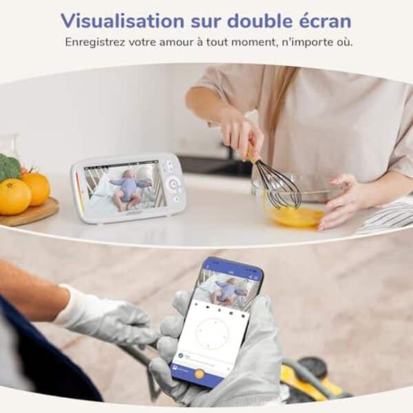 Explorez le babyphone Jeeber 2K : analyse des fonctionnalités avancées telles que la vision nocturne et la détection performante pour la sécurité de votre bébé.