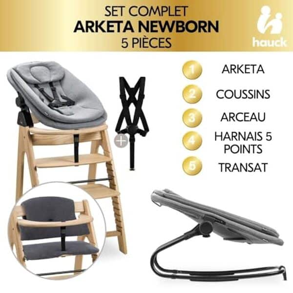Découvrez notre test complet de la chaise haute évolutive hauck Arketa : un équilibre parfait entre confort et design dès la naissance