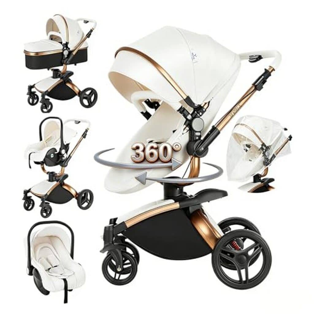 Test de la poussette Magic ZC 360° rotative 3 en 1 blanche