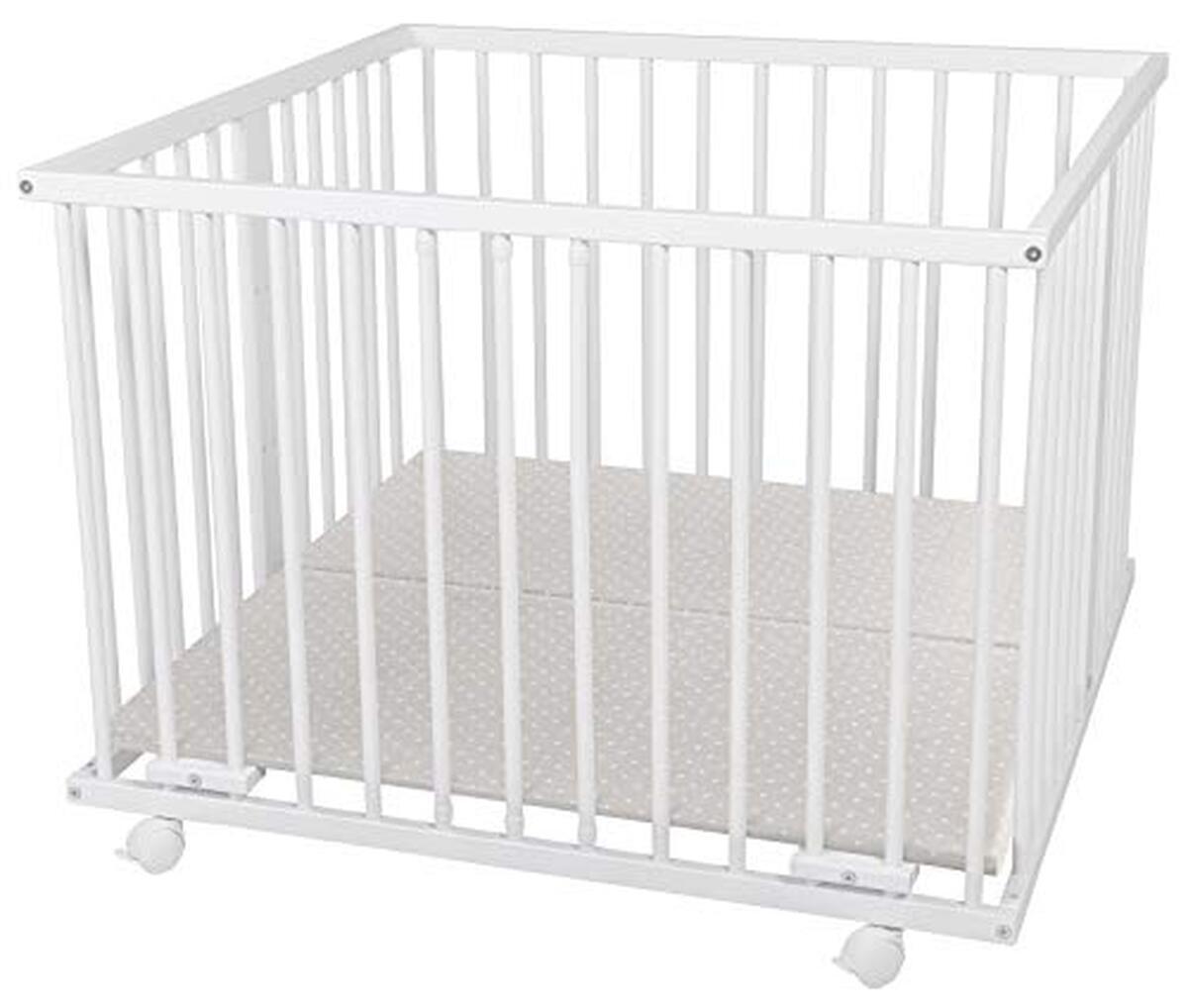 Test du parc waldin : espace bébé 100x100 cm en hêtre massif