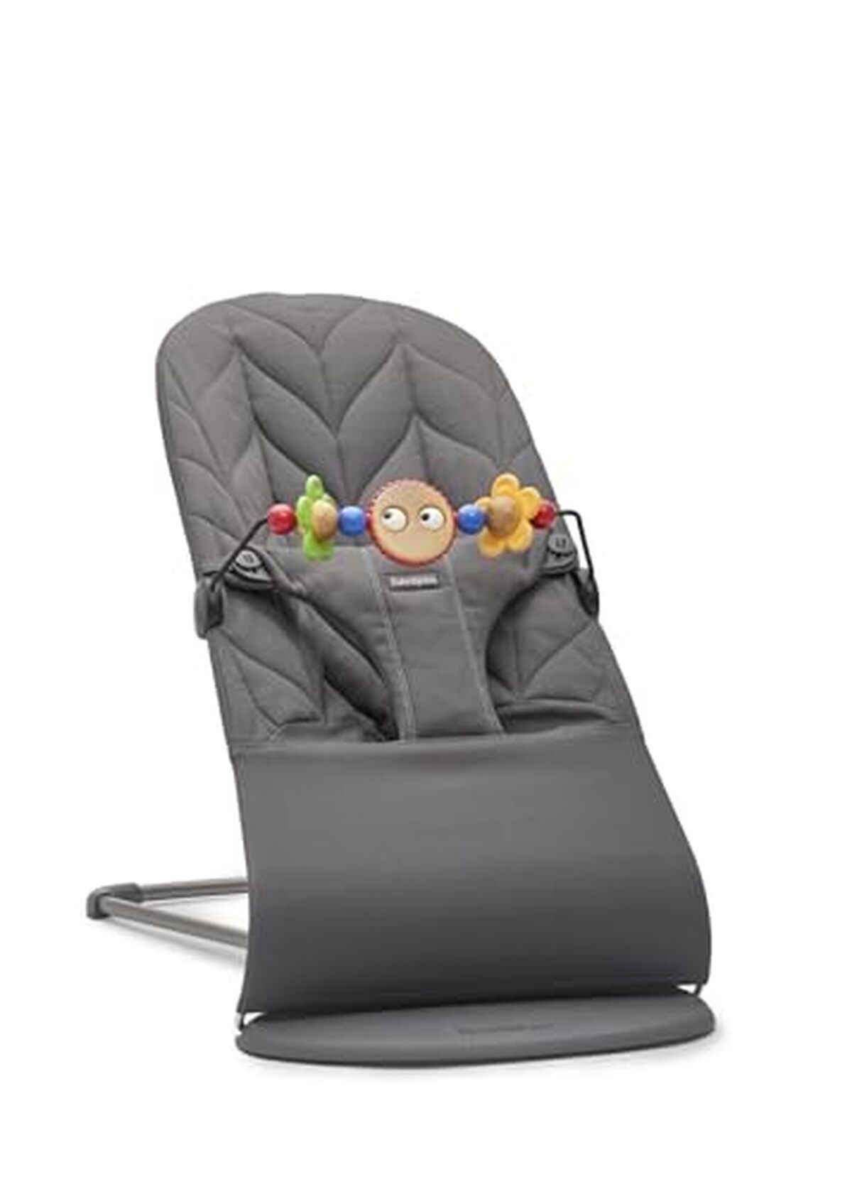 Test du transat BabyBjörn Bliss anthracite avec arche de jeux