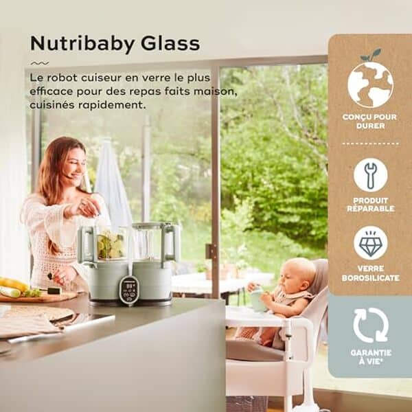 Découvrez notre test sur le robot cuiseur polyvalent babymoov Nutribaby Glass : fonctionnalités, avantages et avis pour des repas sains et savoureux pour bébé