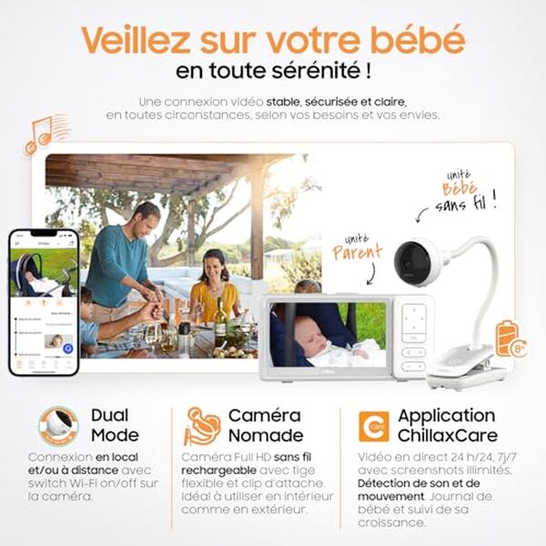 Découvrez notre avis sur le babyphone Chillax Giraffe : performance, écran HD et caméra flexible pour une surveillance optimale de bébé.