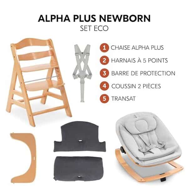 Découvrez tout sur la chaise haute évolutive hauck Alpha+ en bois naturel : un siège sécurisé, confortable et durable pour votre enfant