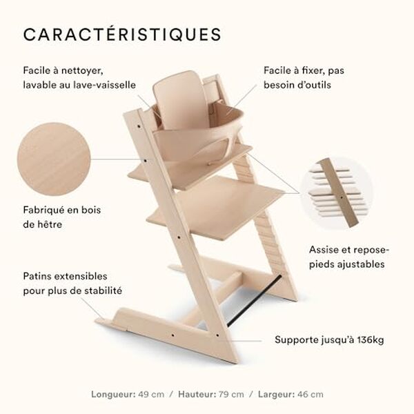 Découvrez notre test complet de la chaise haute tripp trapp de stokke : évolutive, confortable et adaptée à votre enfant pour un repas en toute sécurité.