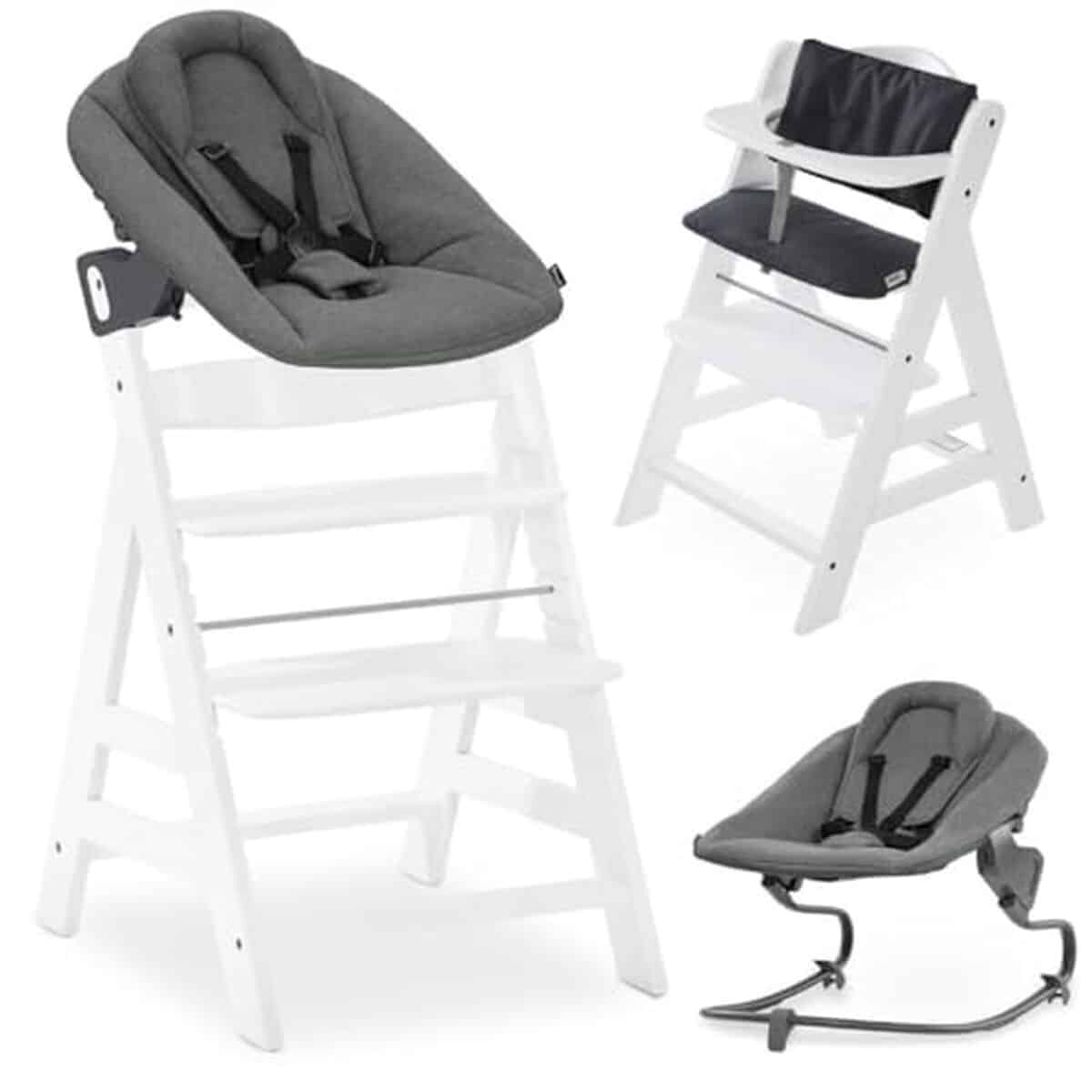 Test de la chaise haute évolutive hauck Alpha Plus Premium : confort et polyvalence en blanc