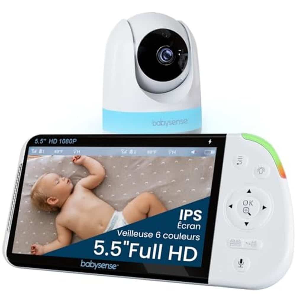 Test du moniteur bébé Babysense Full HD - écran partagé et veilleuse intégrée