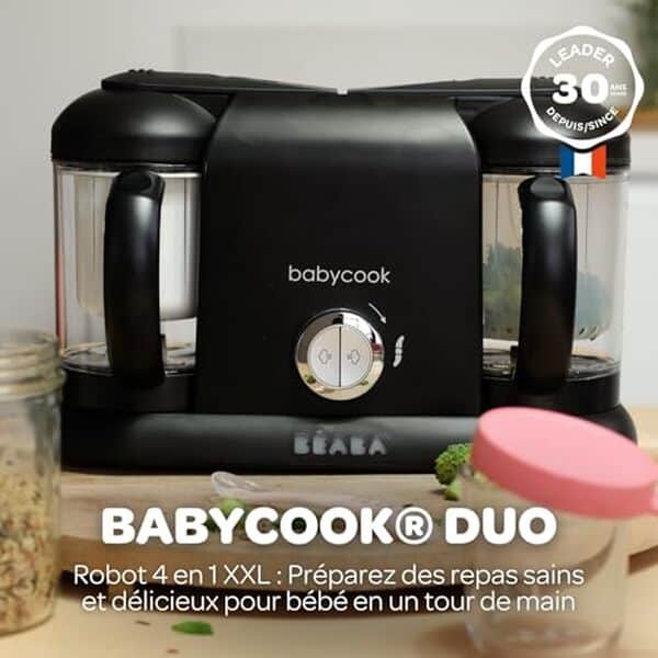 Découvrez notre test détaillé du Babycook Duo xxl, le robot bébé 4 en 1 avec 2200 ml de capacité, idéal pour des repas sains et variés