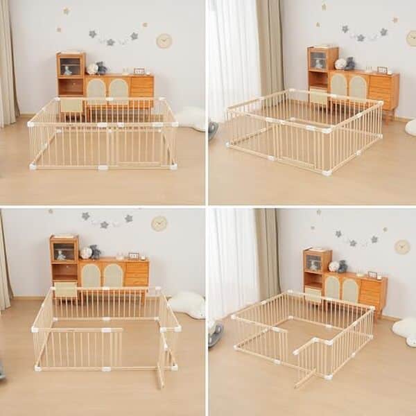 Découvrez notre analyse du parc bébé modulable 140x200 cm en bois de pin : conception, avantages et conseils d'utilisation pour un environnement sûr et adaptable