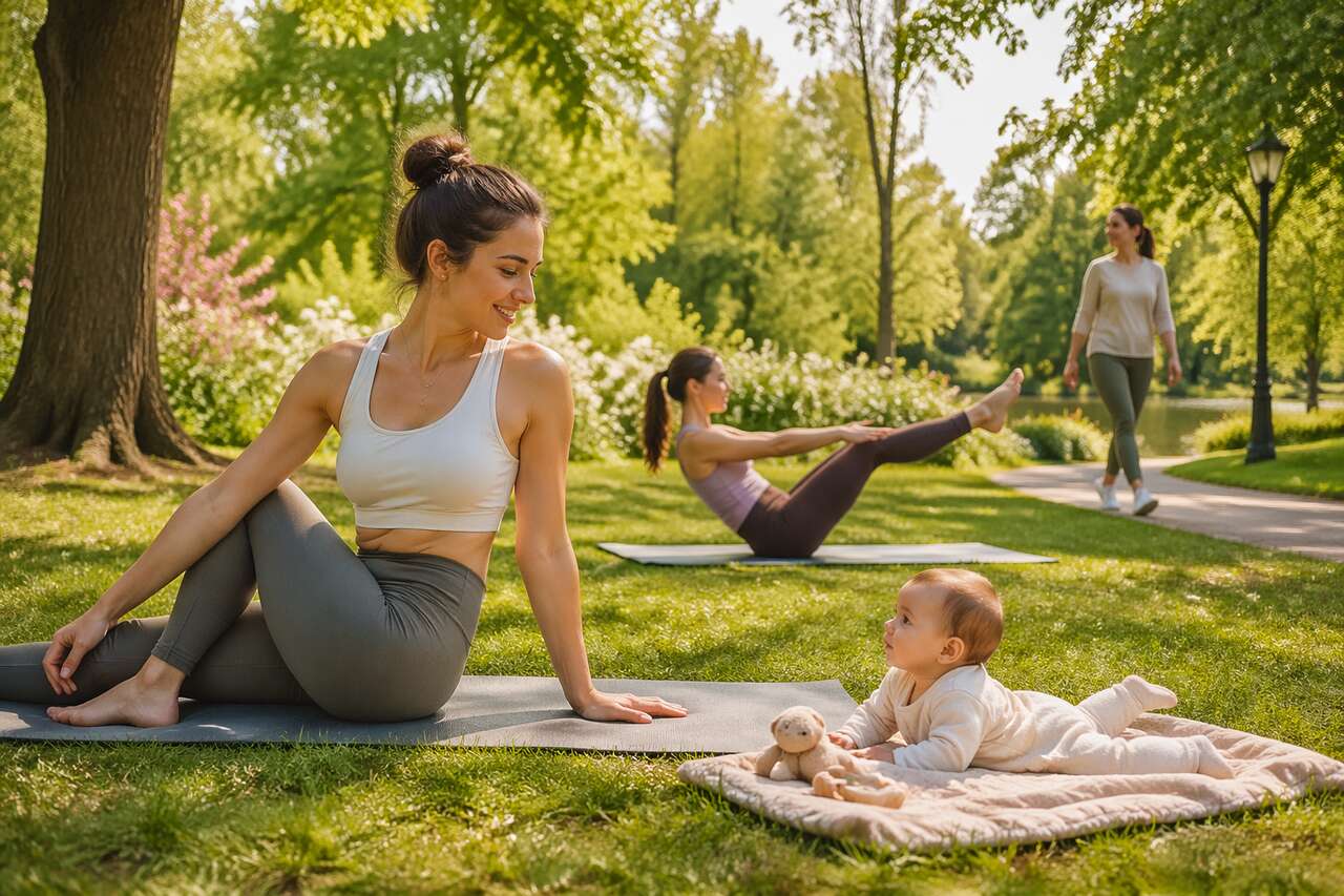 Les sports recommandés en post-partum : yoga, pilates et marche
