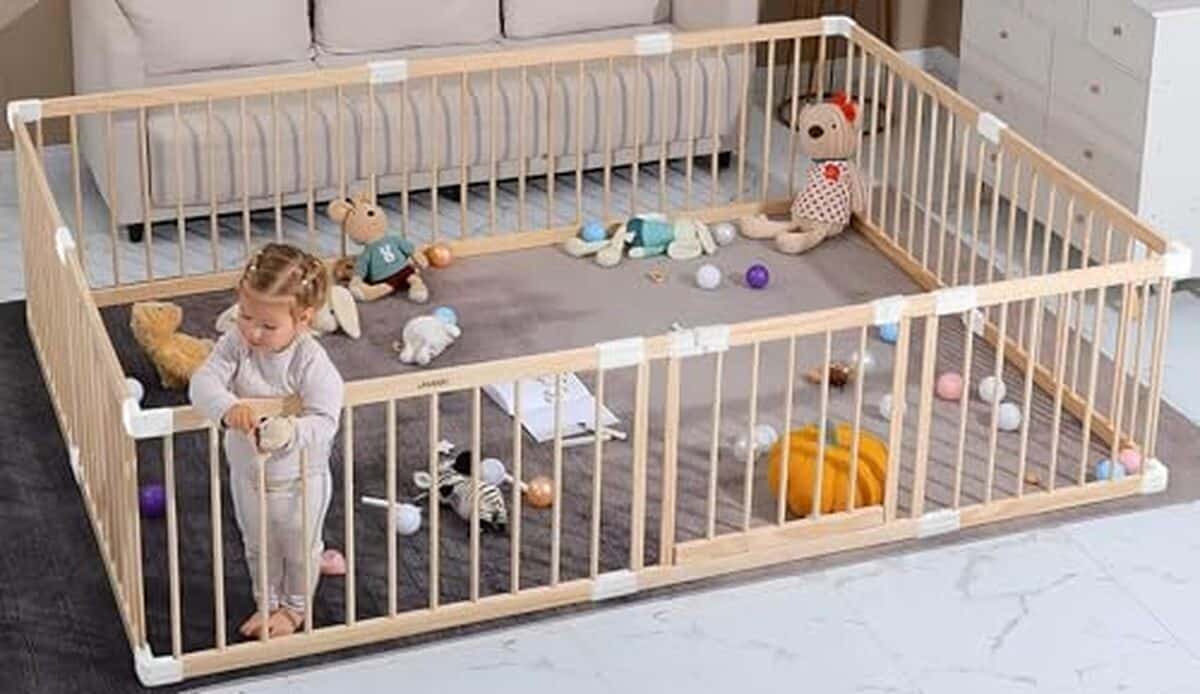 Test du parc bébé modulable en bois de pin 140x200 cm