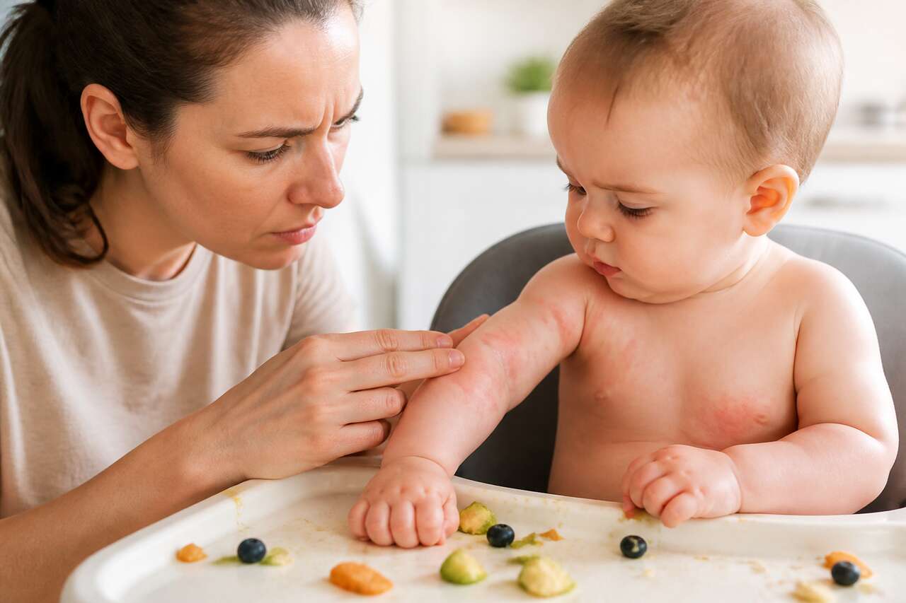Symptômes courants d'une allergie alimentaire chez bébé